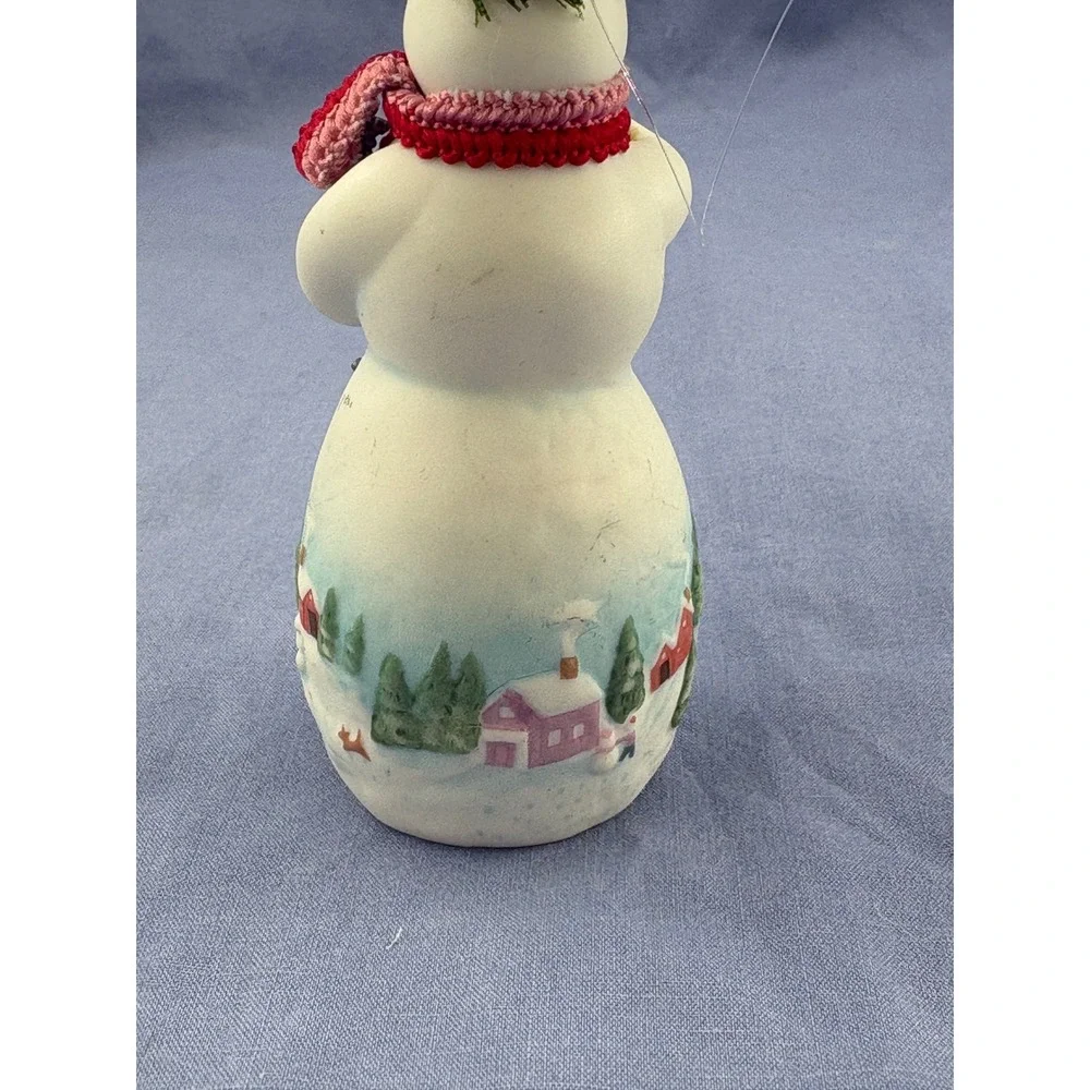 Hallmark Snowtop Lodge 2007 Colleen C. Evergreen Snowman Ornament No 3 QX7157